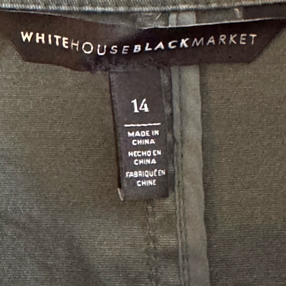 White House Black Market Utility Vest Womens Army Green 14 - Picture 8 of 13